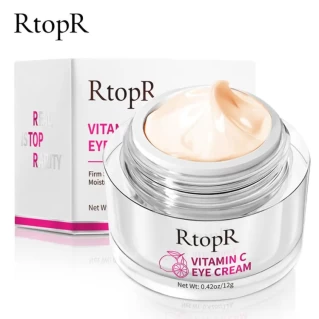 RtopR Vitamin C Eye Cream Remover Dark Circles Eyebags Against Puffiness Bags Anti Wrinkle Aging Lifting Moisturizing Eye care 12g