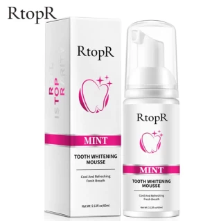 RtopR Teeth Cleansing Whitening Mousse Removes Stains Teeth Whitening Oral Hygiene Mousse Toothpaste Whitening and Staining 60ml