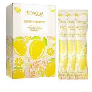 Bioaqua 3Pcs Fresh Lemon Cool Cleaning Mouth Wash 10ml x 3Pcs