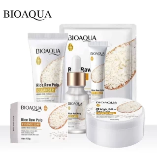 BIOAQUA Rice Pulp Glow Moisturizing 6 Pcs Glow Skin Care Series