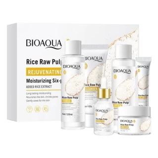 BIOAQUA Rice Pulp Glow Moisturizing 6 Pcs Kit