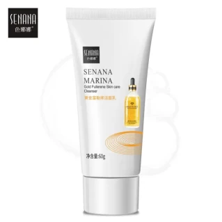 SENANA Gold Fullerene Milk Cleansing Glowing Amino Acid Facial Cleanser Exfoliating Facial Acne Oil Control Wash 60g