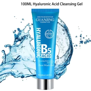 GUANJING Hyaluronic B5 Acid Moisturizing Anti-Acne Face Wash Skin Care (100ml)