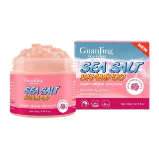 Guanjing Sea Salt Hair Loss Treatment Shampoo Natural Nourish Anti-frizz Shampoo For Hair Care 200g