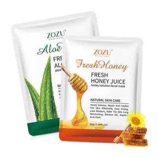 Pack of 2 ZOZU hydration organic aloe vera honey facial mask 30g