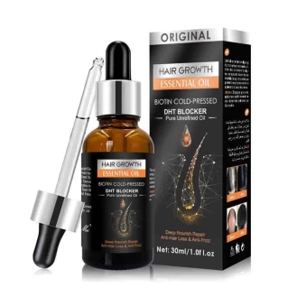 Hair Growth Essential Oil Biotin Cold-Pressed DHT Blocker