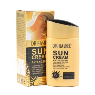 Dr.Rashel Sun Cream Anti-Aging Summer Moisturizer Uv Protector Spf75 Sunscreen Lotion Gold Collagen Sun Block Cream 80G