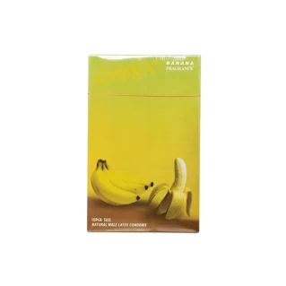 Simplex Flavored Condom BANANA – 12 Pieces(Super Thin Condoms)