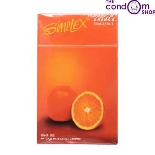 Simplex Flavored Condom ORANGE – 12 Pieces (Super Thin Condoms)