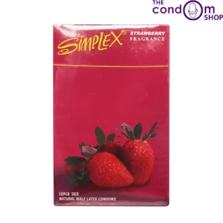 Simplex Flavored Condom STRAWBERRY – 12 Pieces Super Thin Condoms