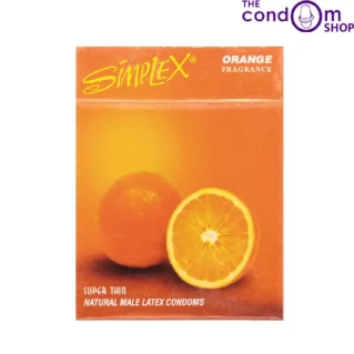 Simplex Flavored Condom ORANGE – 3 Pieces (Super Thin Condoms)