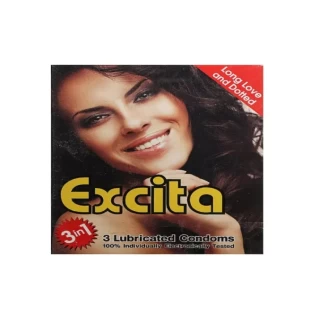 Excita Dotted 3 in 1 Featured Condom 3 Pieces Imported