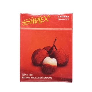 Simplex Flavored Condom LYCHEE 3 Pieces Super Thin Condoms