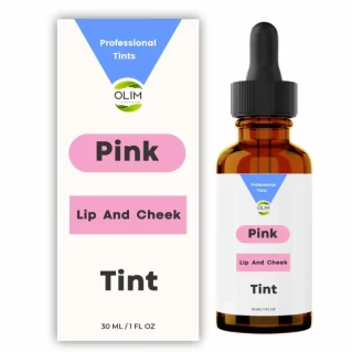 Pink Lip and Cheek Tint - Natural, Moisturizing, and Long-lasting Lip and Cheek Tint with Repairing Ingredients - 30ml Ingredients: Ingredients: Distilled water, glycerin, mica, titanium dioxide, iron oxides (for the orange tint), jojob