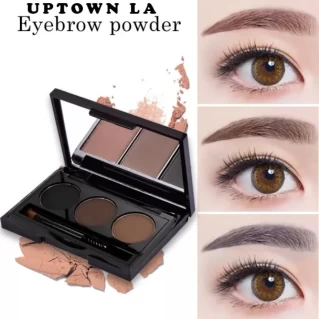 Dual Colors Makeup Eyebrow Powder Long lasting Eyebrow Shadow Set of 3 Natural Shades