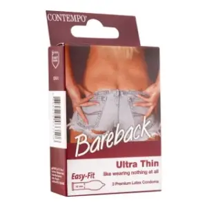 Life Style Bareback Ultra-Thin Condom, 3-Pack