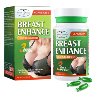 AICHUN BEAUTY Breast Enhance Essential Oil Capsules 3days Effect Deeply Nourishes Improves Lifts Plumps Breasts 400mgx90pcs