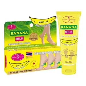 AICHUN BEAUTY Cracked Heel Cream Foot Care Banana Milk Cream Rough Dry Skin Baby Foot 80g