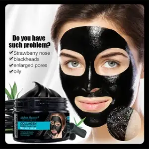 Aichun Beauty Collagen Bamboo Charcoal Vegan Peel-Off Facial Mask (150ml)