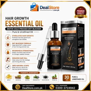 Hair Growth Essential Oil Biotin Cold-Pressed DHT Blocker