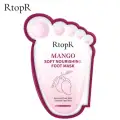 RtopR 1Bag Mango Foot Mask Peel Dead Whitening Moisturizing Exfoliating Renewal Pedicure Remove Dead Skin Heel Socks Peeling Foot Care image 1