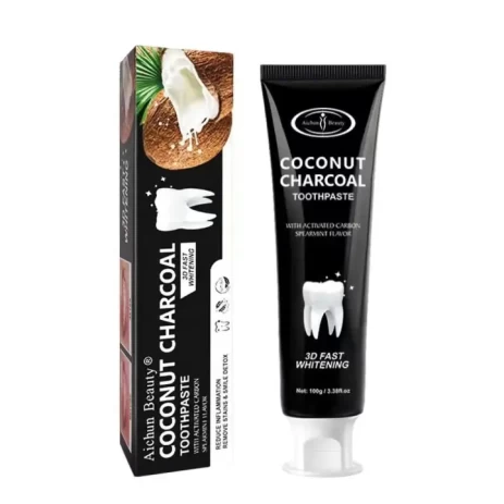 Aichun Beauty Customized Natural Active Teeth Coconut Black Bamboo Chrcoal Toothpaste 100g
