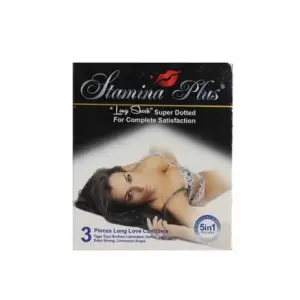 Simplex -Pack of 3- Stamina Plus Supper Dotted 5 in 1 Featured Condom