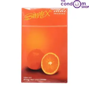 Simplex Flavored Condom ORANGE – 12 Pieces (Super Thin Condoms)