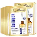 AICHUN BEAUTY Collagen Extract Essence Facial Mask Moisturizing Face Wrinkle Acne Scars Rough Pores Prevents Aging Smooth Skin 25ml/ 0.88fl.oz (10 PACK) image 1